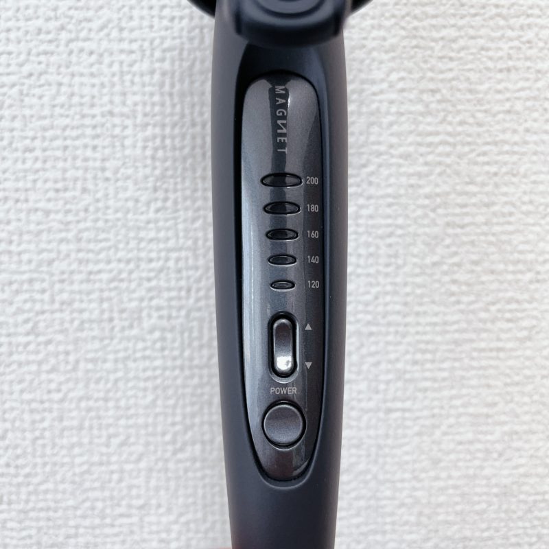 MAGNET Hair Proカールアイロンの温度設定は5段階
